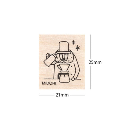 Midori Wooden Stamp Ojisan 30th Anniversary - Pattern C - Wooden Stamps