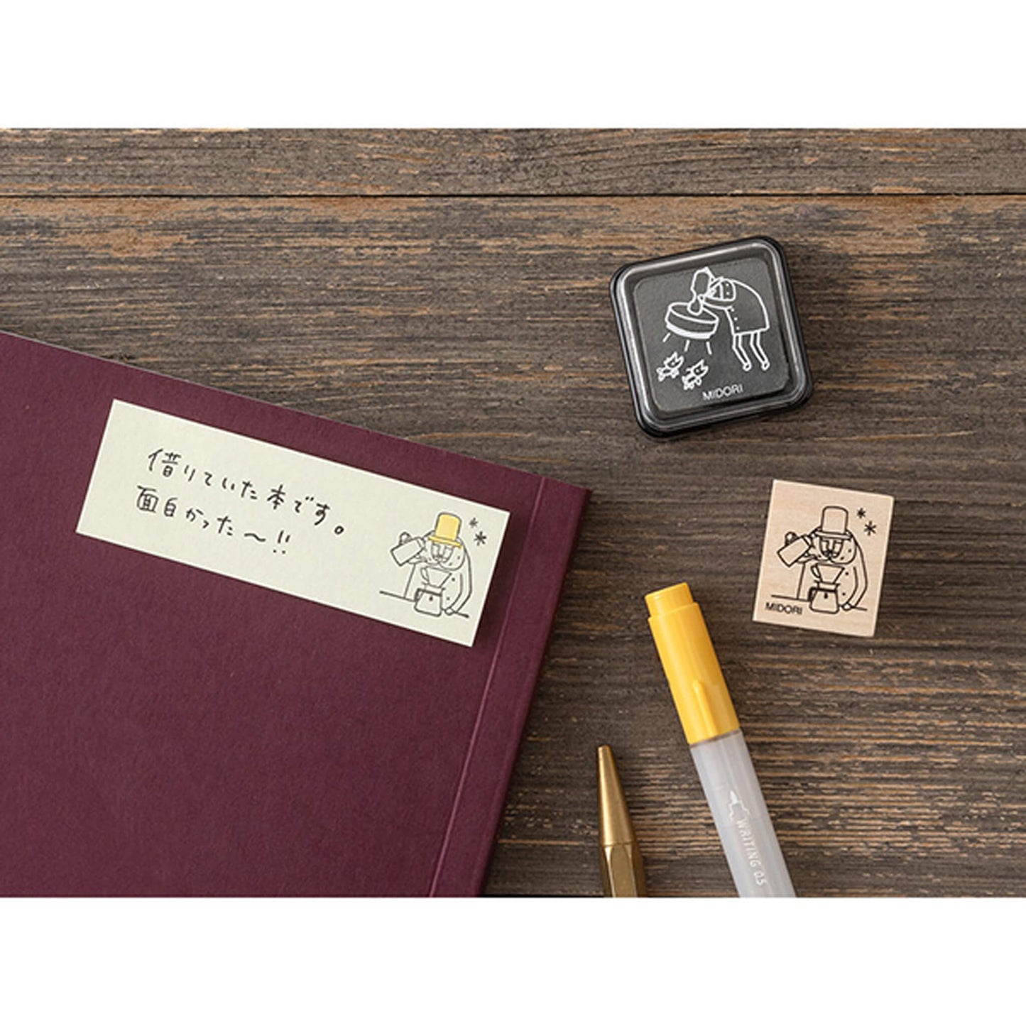 Midori Wooden Stamp Ojisan 30th Anniversary - Pattern C - Wooden Stamps