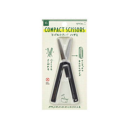 Midori XS Compact Scissors Black - Paper Cutters & Scissors