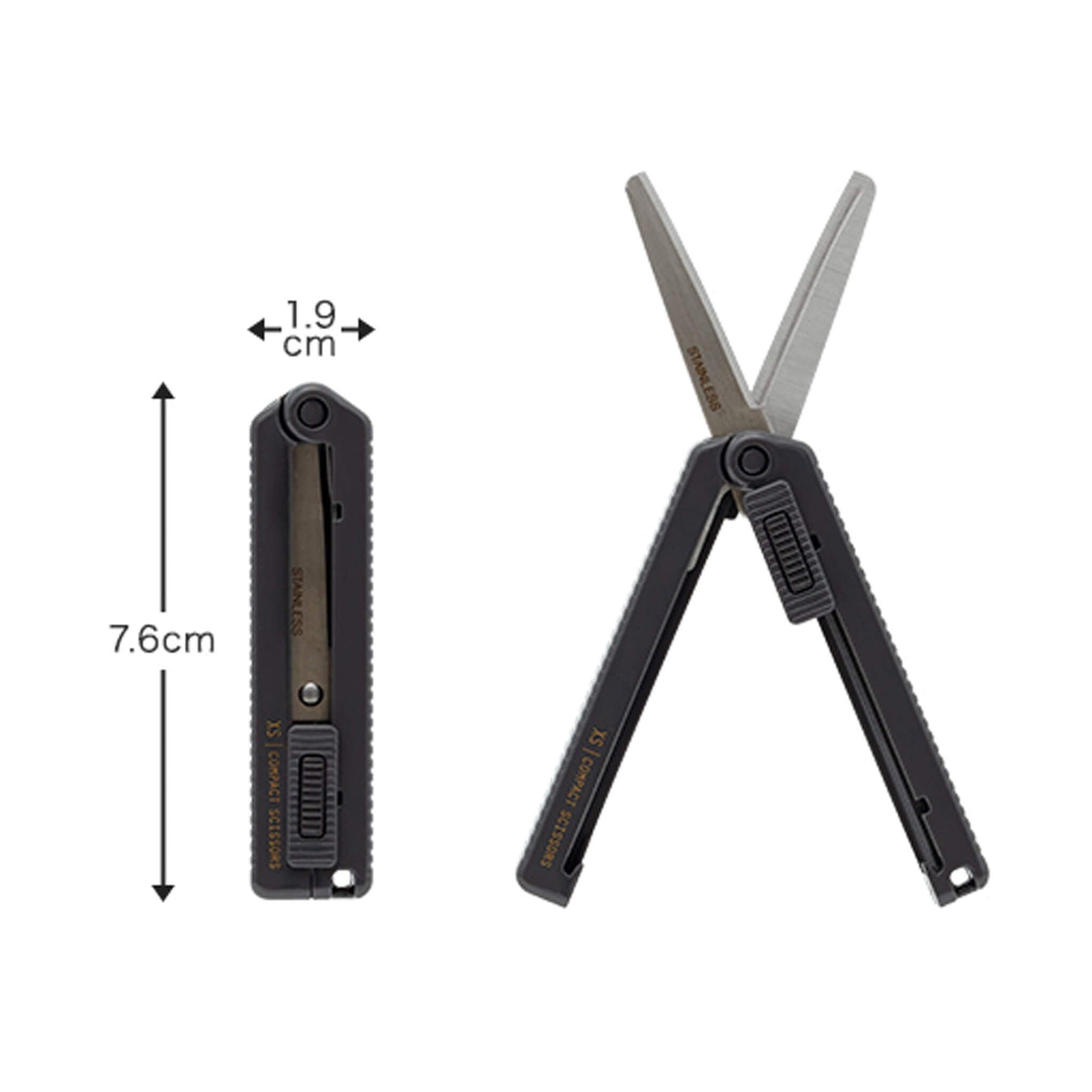 Midori XS Compact Scissors Black - Paper Cutters & Scissors