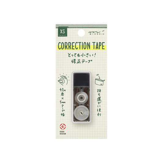 Midori XS Correction Tape Black - Correction Tapes