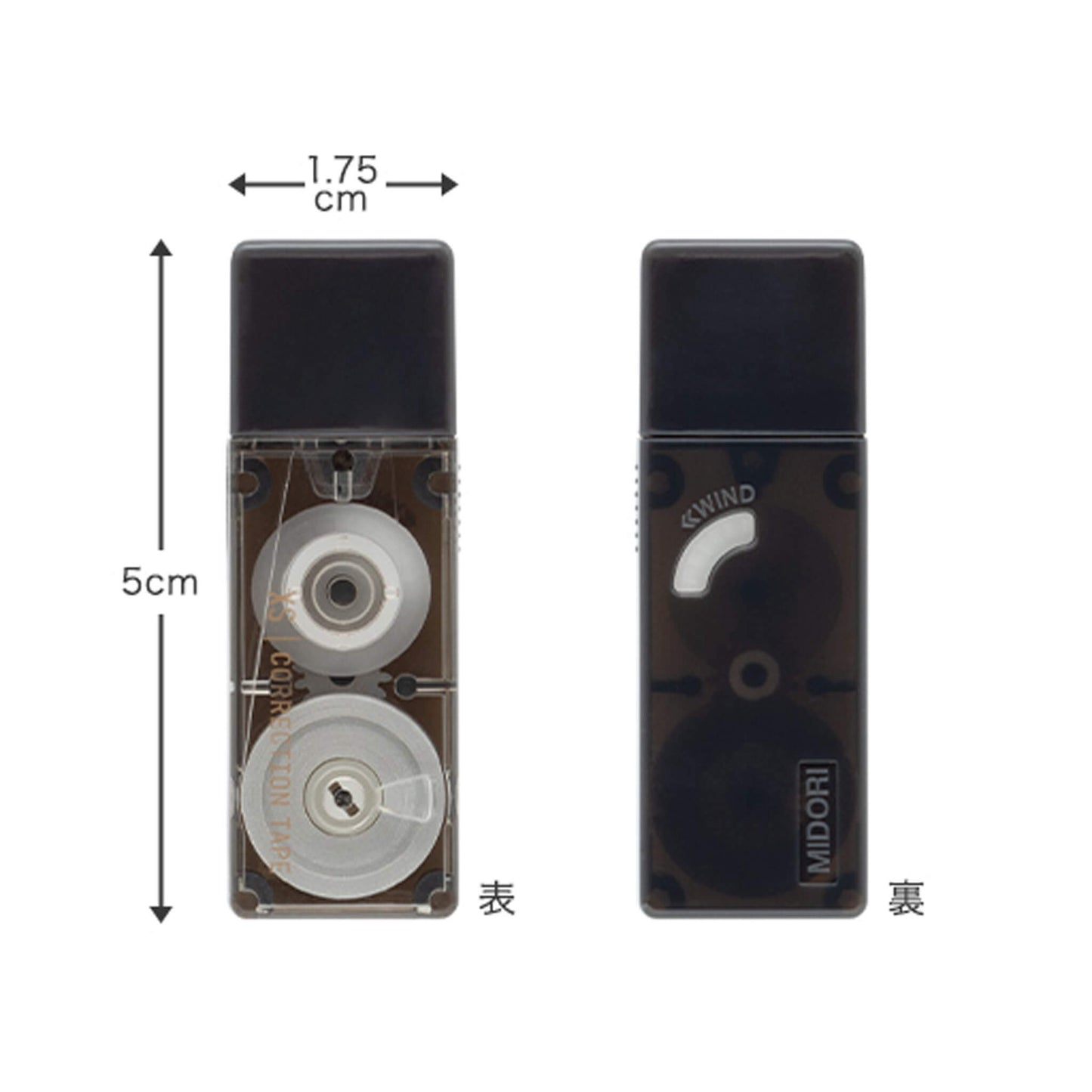 Midori XS Correction Tape Black - Correction Tapes