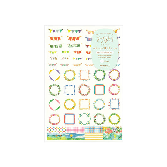 Midori Yuru Log 1 Sheet Sticker Decoration - Sticker Sheets