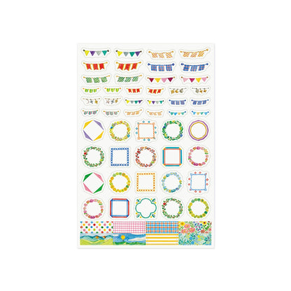 Midori Yuru Log 1 Sheet Sticker Decoration - Sticker Sheets