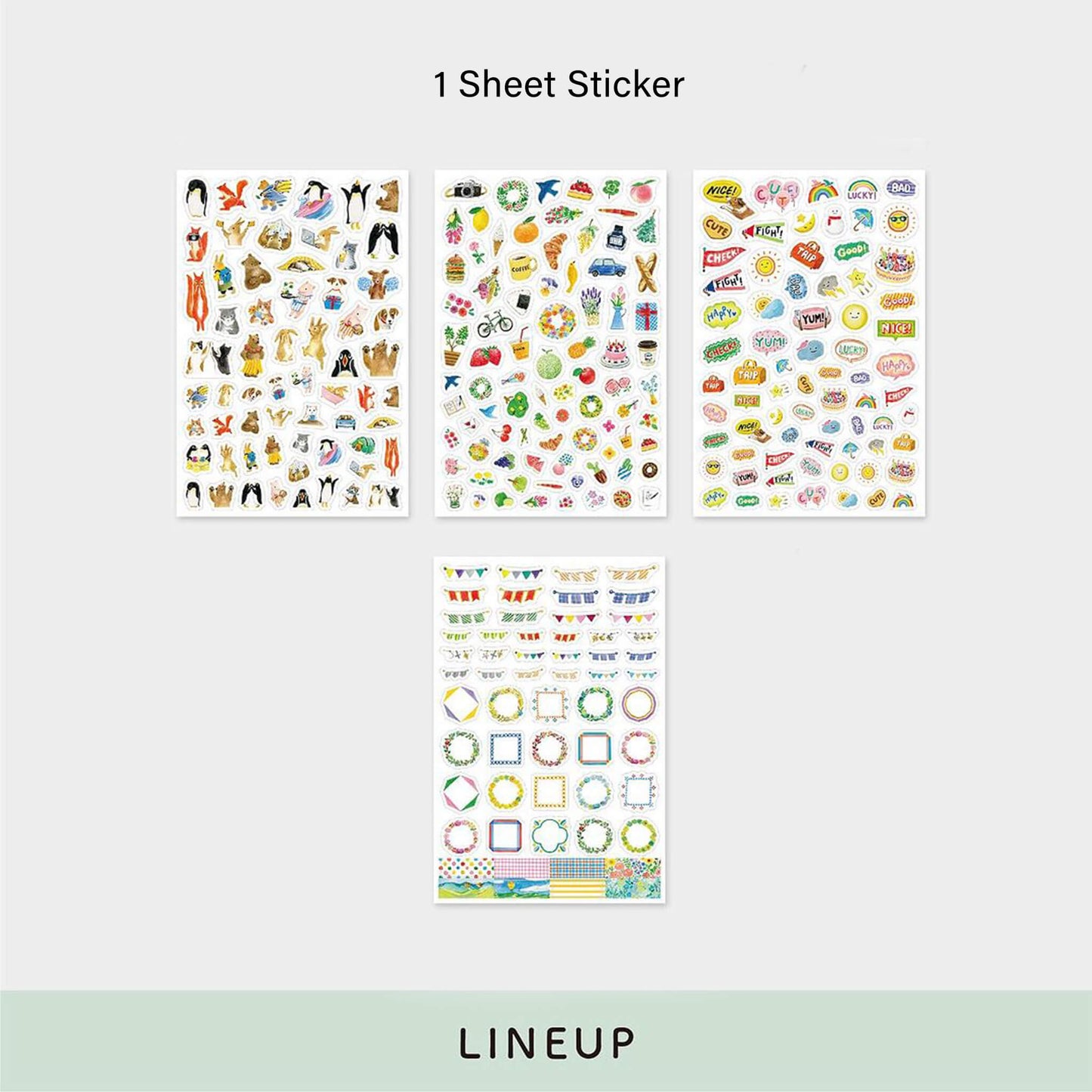 Midori Yuru Log 1 Sheet Sticker Feeling - Sticker Sheets