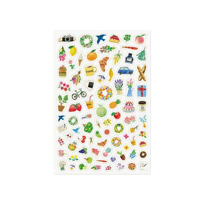 Midori Yuru Log 1 Sheet Sticker Motif - Sticker Sheets