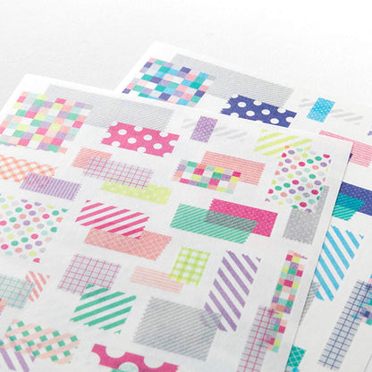 Midori Yuru Log 2 - Sheet Sticker Collage Washi Tape - Sticker Sheets
