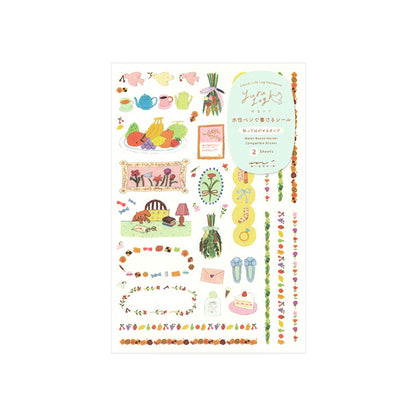 Midori Yuru Log 2 Sheets Sticker My Life - Sticker Sheets