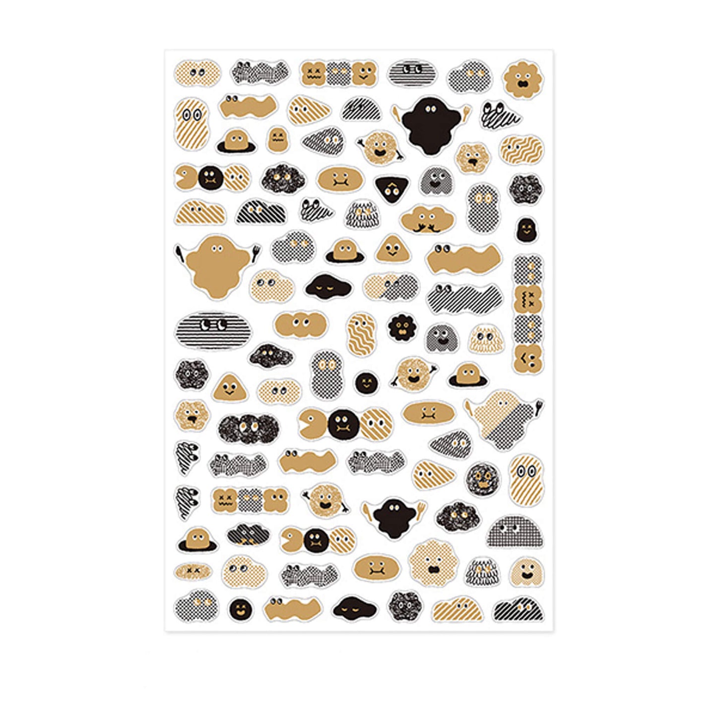 Midori Yuru Log Decorative Correction Sticker - Camouflage Mini Monster - Sticker Sheets
