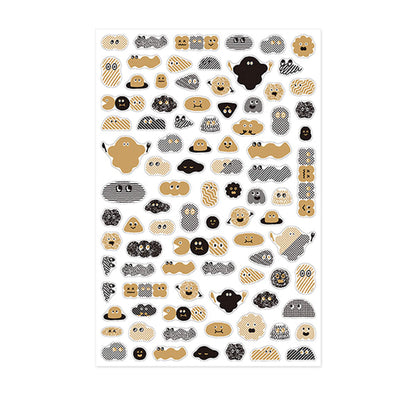 Midori Yuru Log Decorative Correction Sticker - Camouflage Mini Monster - Sticker Sheets