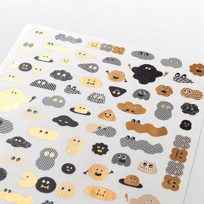 Midori Yuru Log Decorative Correction Sticker - Camouflage Mini Monster - Sticker Sheets