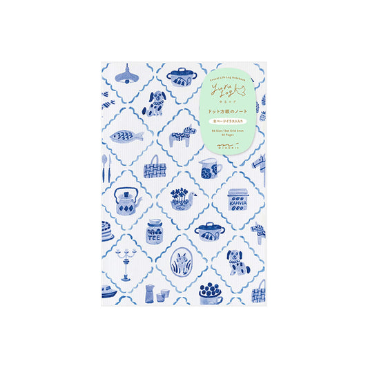 Midori Yuru Log Notebook B6 Blue Nordic - Notebooks