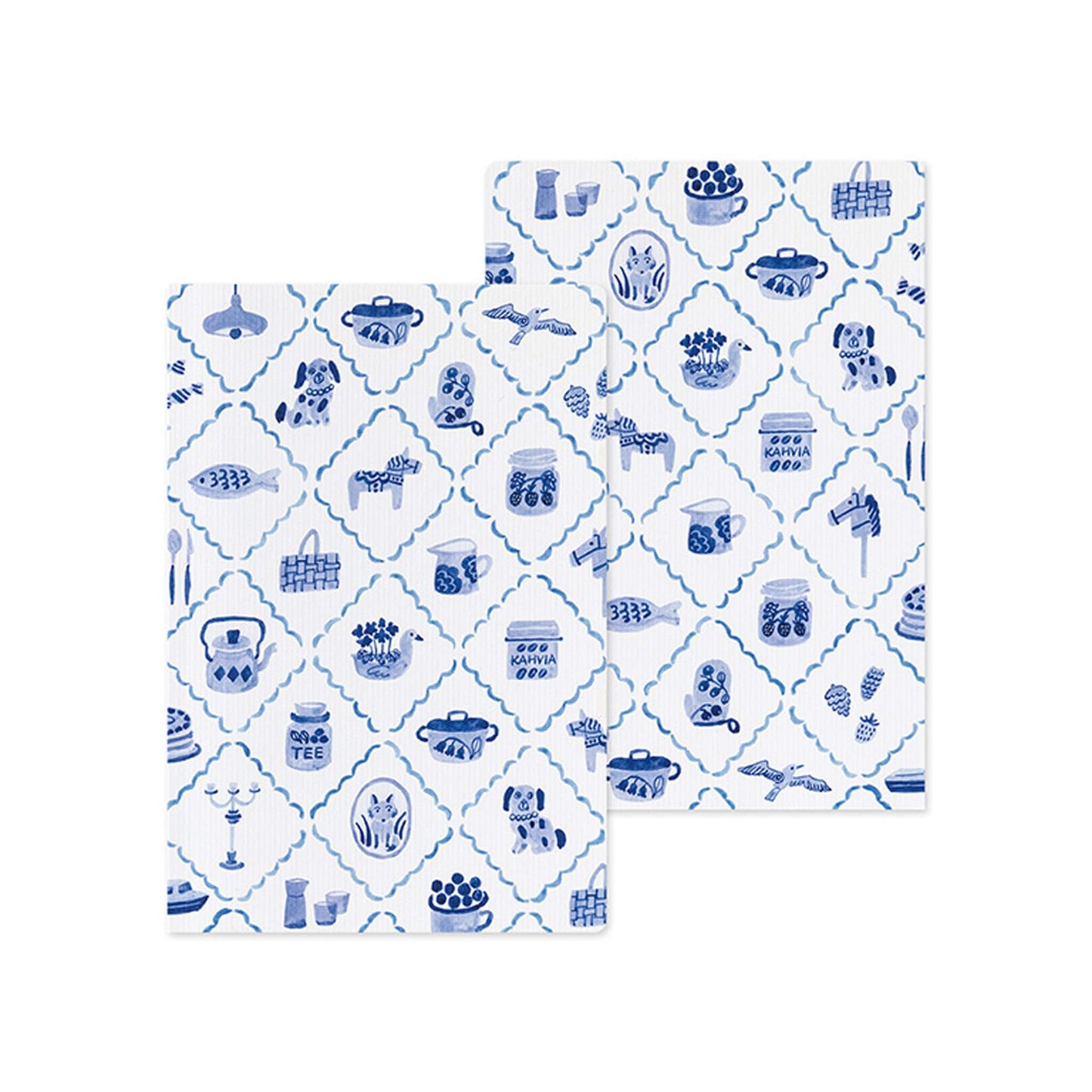 Midori Yuru Log Notebook B6 Blue Nordic - Notebooks