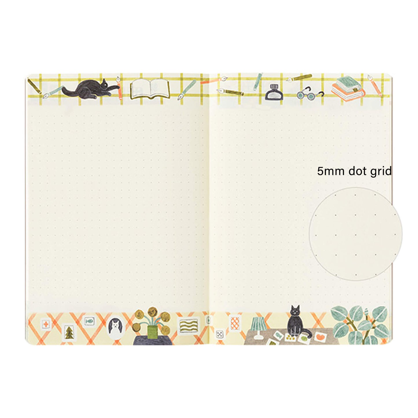 Midori Yuru Log Notebook B6 Cat - Notebooks