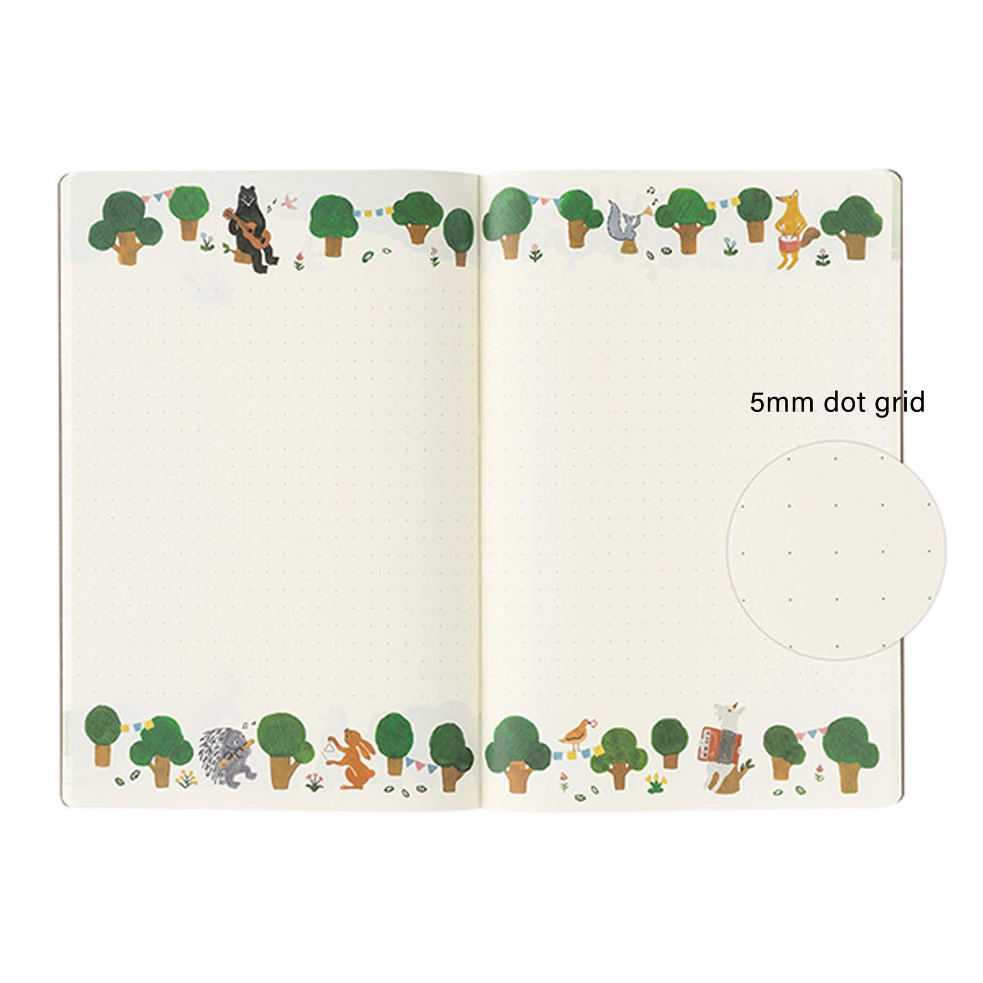 Midori Yuru Log Notebook B6 Forest Animal - Notebooks