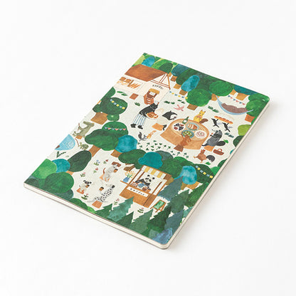 Midori Yuru Log Notebook B6 Forest Animal - Notebooks