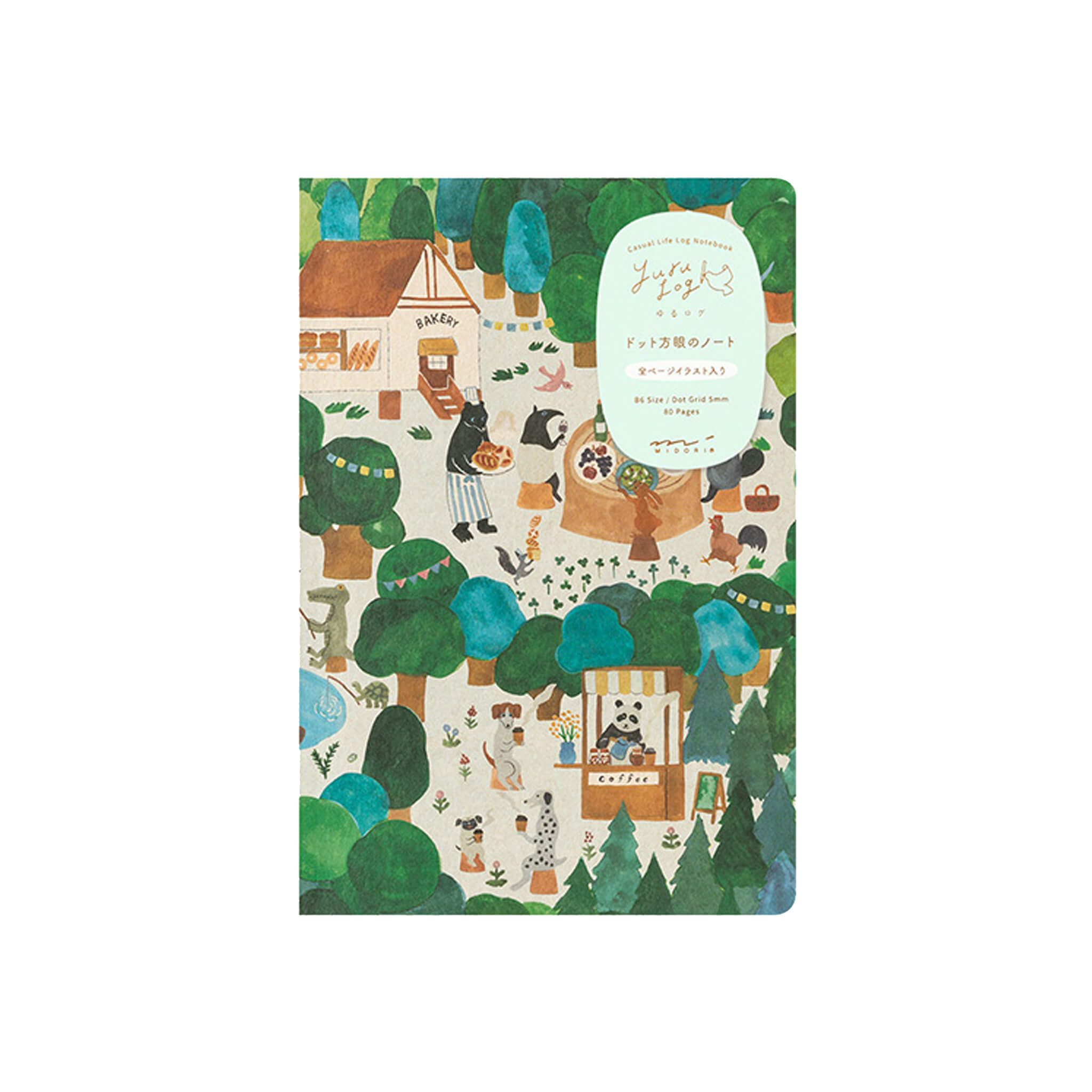 Blue Log Notebook Midori Yuru Log - Paper Whisper
