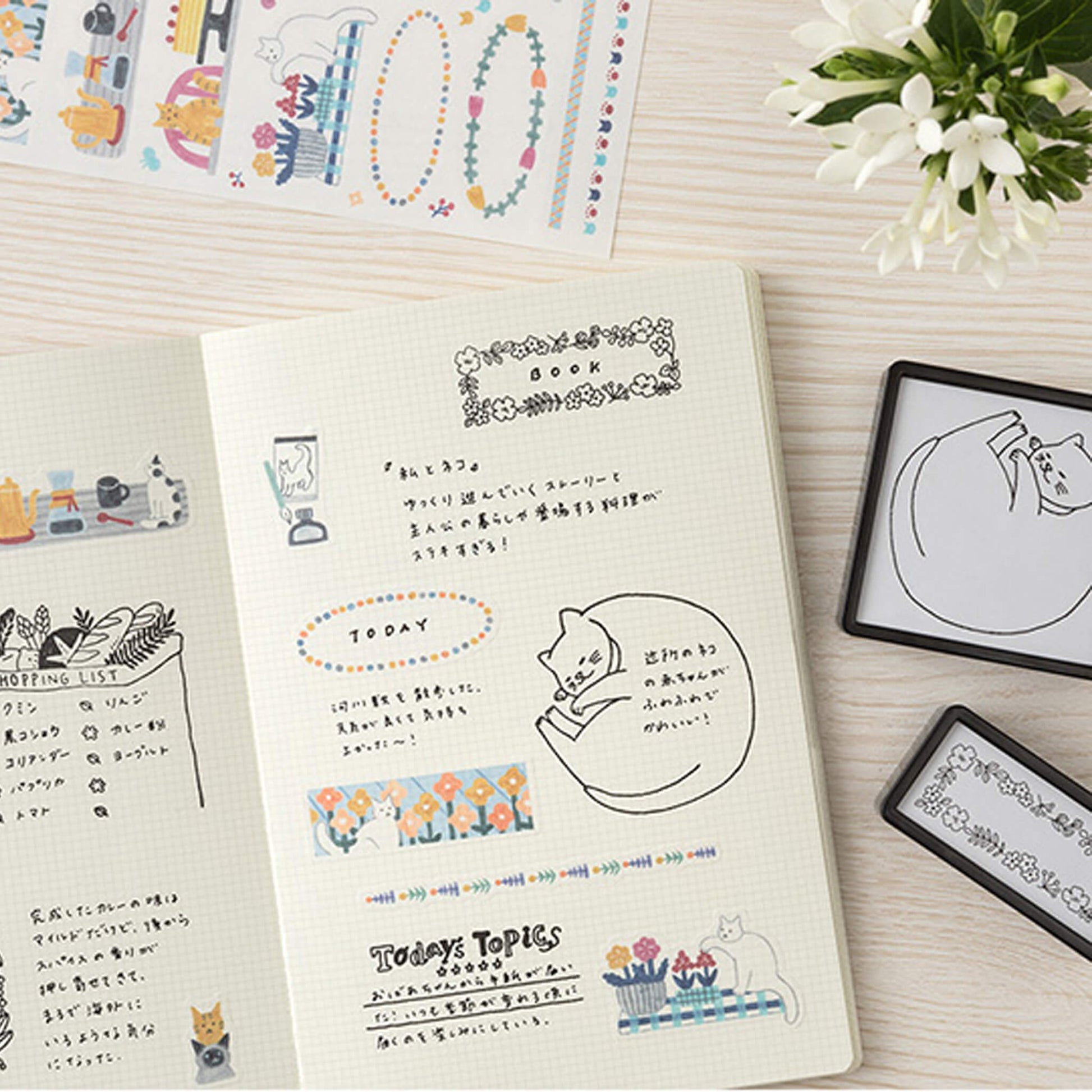 Midori Yuru Log Notebook B6 Grid - Notebooks