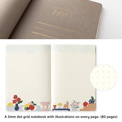 Midori Yuru Log Notebook B6 Motif Textile - Notebooks