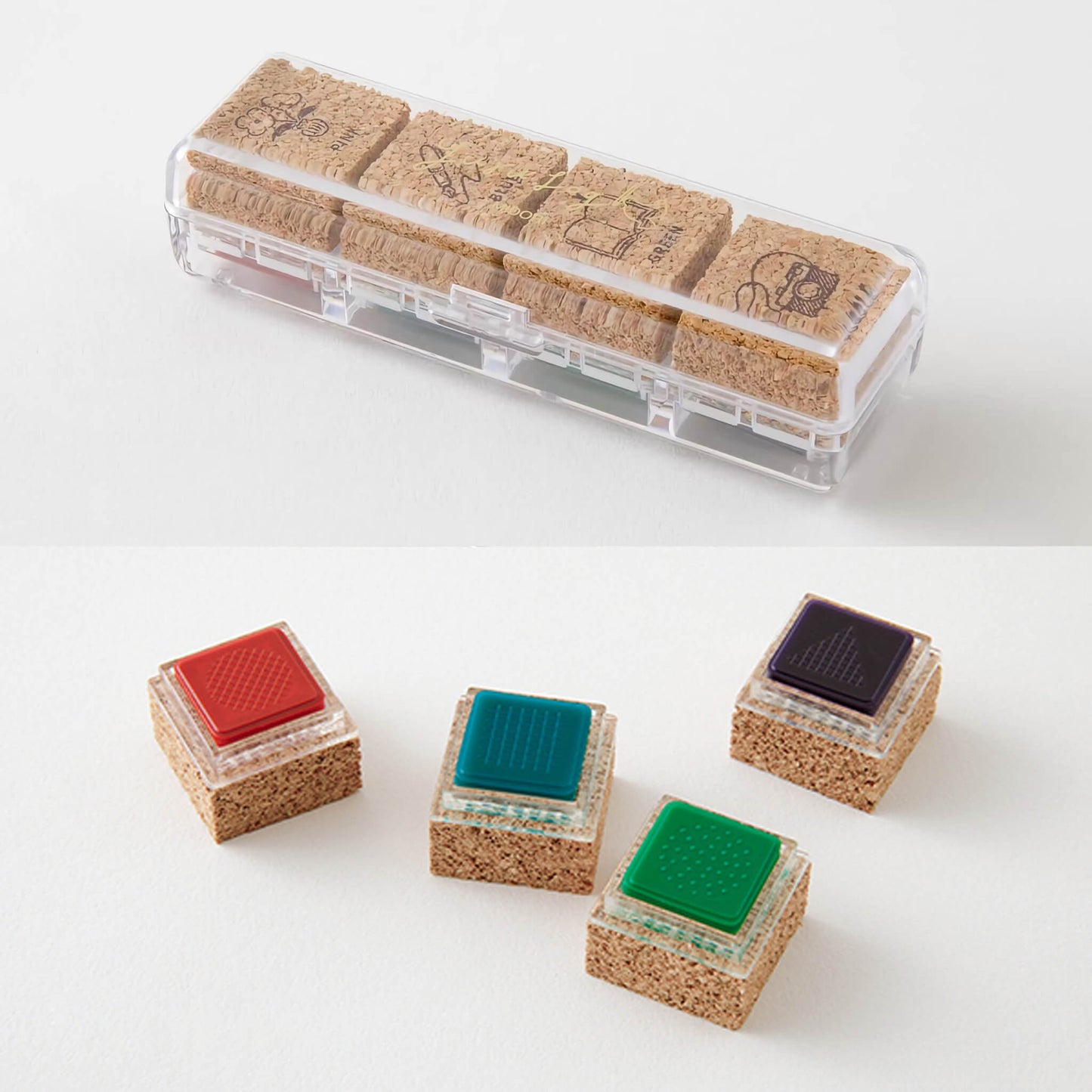 Midori Yuru Log Pre - inked Color Stamp Refill Ink - Pink - Stamp Ink Refills