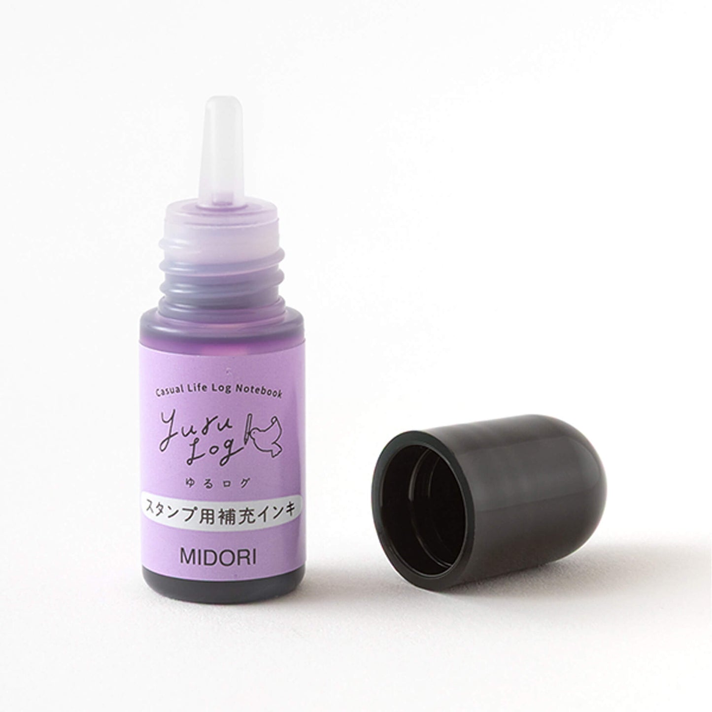 Midori Yuru Log Pre - inked Color Stamp Refill Ink - Purple - Stamp Ink Refills