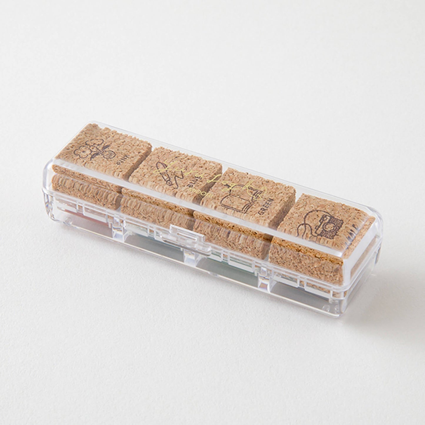 Midori Yuru Log Pre - inked Color Stamp Set - Daily Life - Pre - inked Stamps