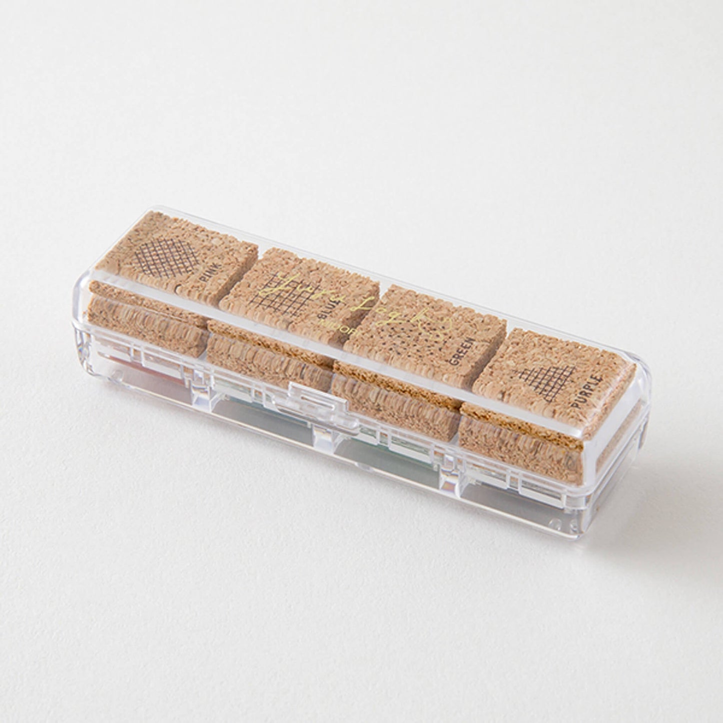 Midori Yuru Log Pre - inked Color Stamp Set - Geometry - Pre - inked Stamps