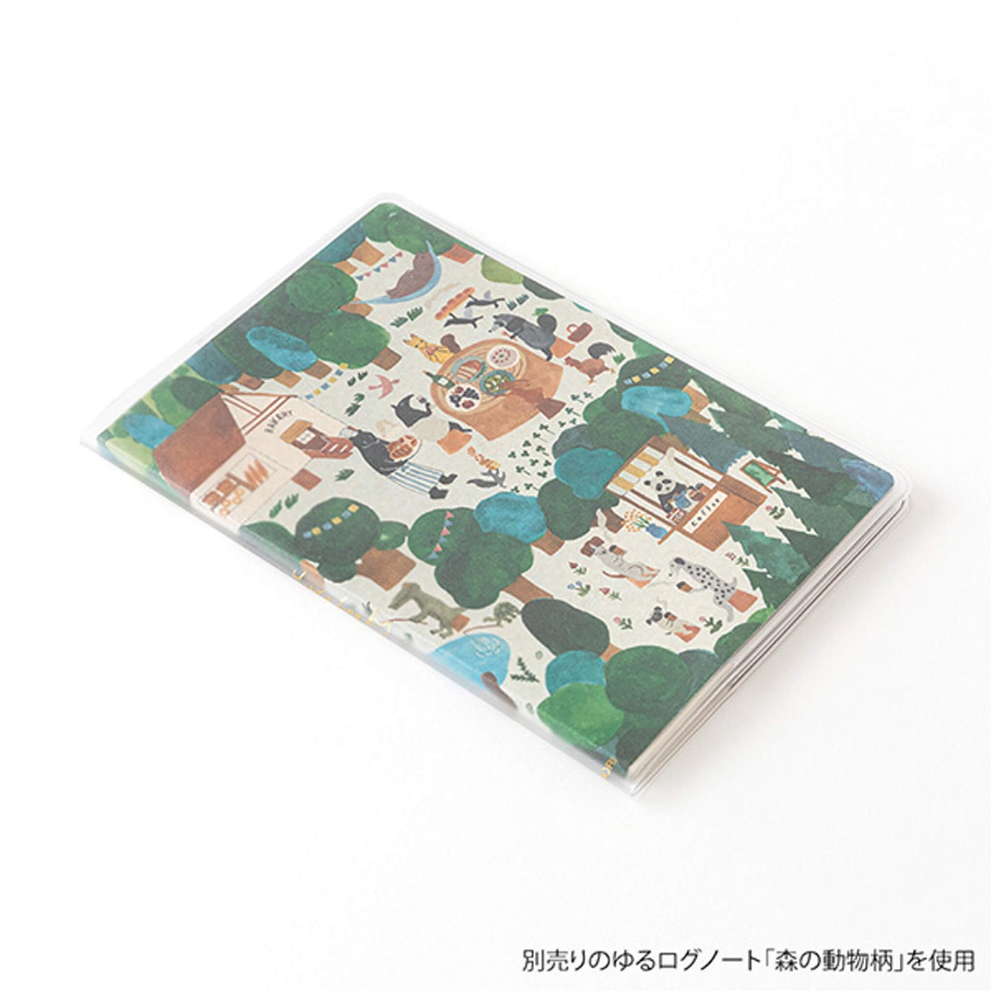 Midori Yuru Log PVC Translucent Notebook Cover B6 - Book Covers