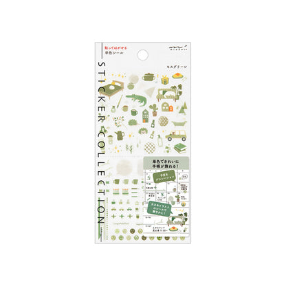 Midori Journal Sticker - Moss Green Tone - Sticker Sheets