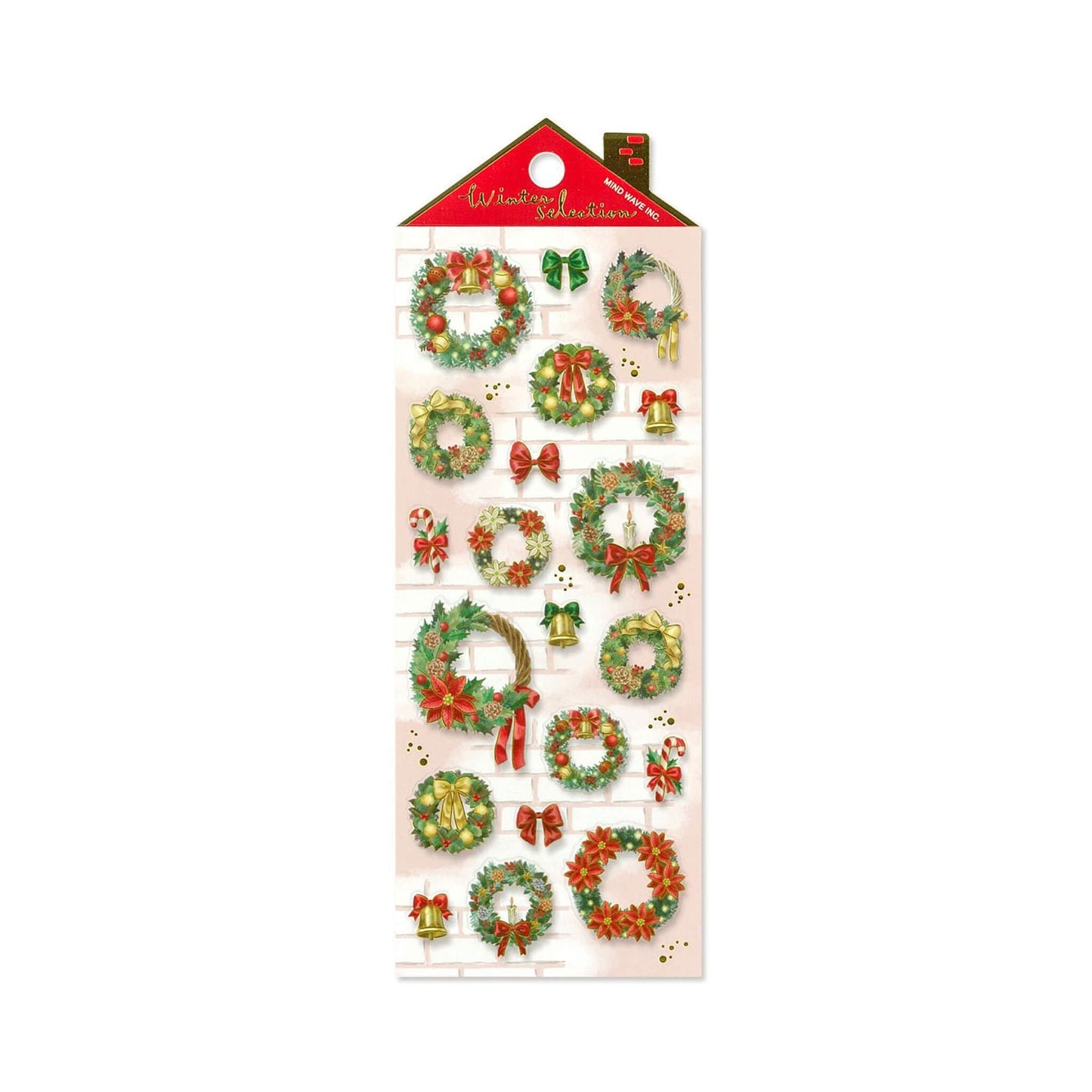 Mind Wave 2025 Winter Selection Foil PET Sticker - Christmas Wreath - Sticker Sheets