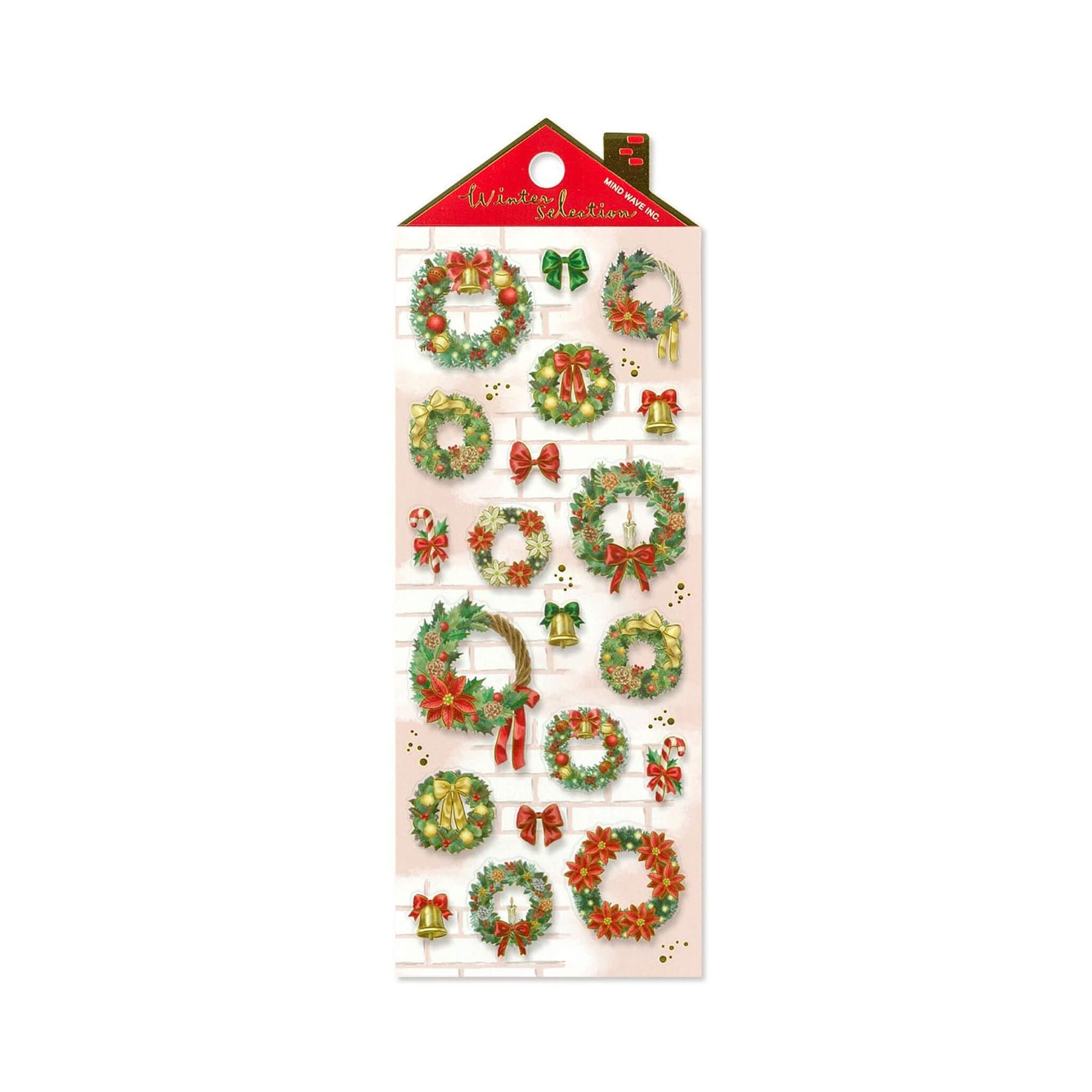 Mind Wave 2025 Winter Selection Foil PET Sticker - Christmas Wreath - Sticker Sheets