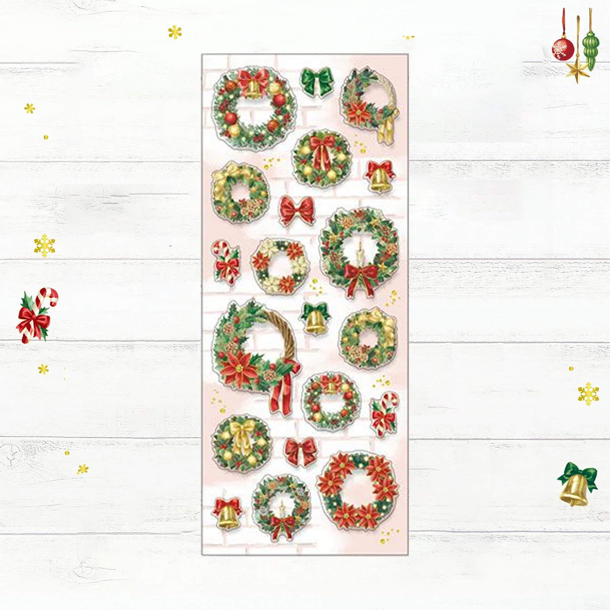 Mind Wave 2025 Winter Selection Foil PET Sticker - Christmas Wreath - Sticker Sheets