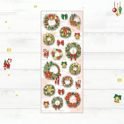 Mind Wave 2025 Winter Selection Foil PET Sticker - Christmas Wreath - Sticker Sheets
