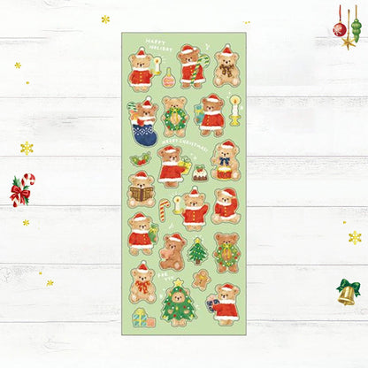 Mind Wave 2025 Winter Selection Foil PET Sticker - Fluffy Santa Bear - Sticker Sheets
