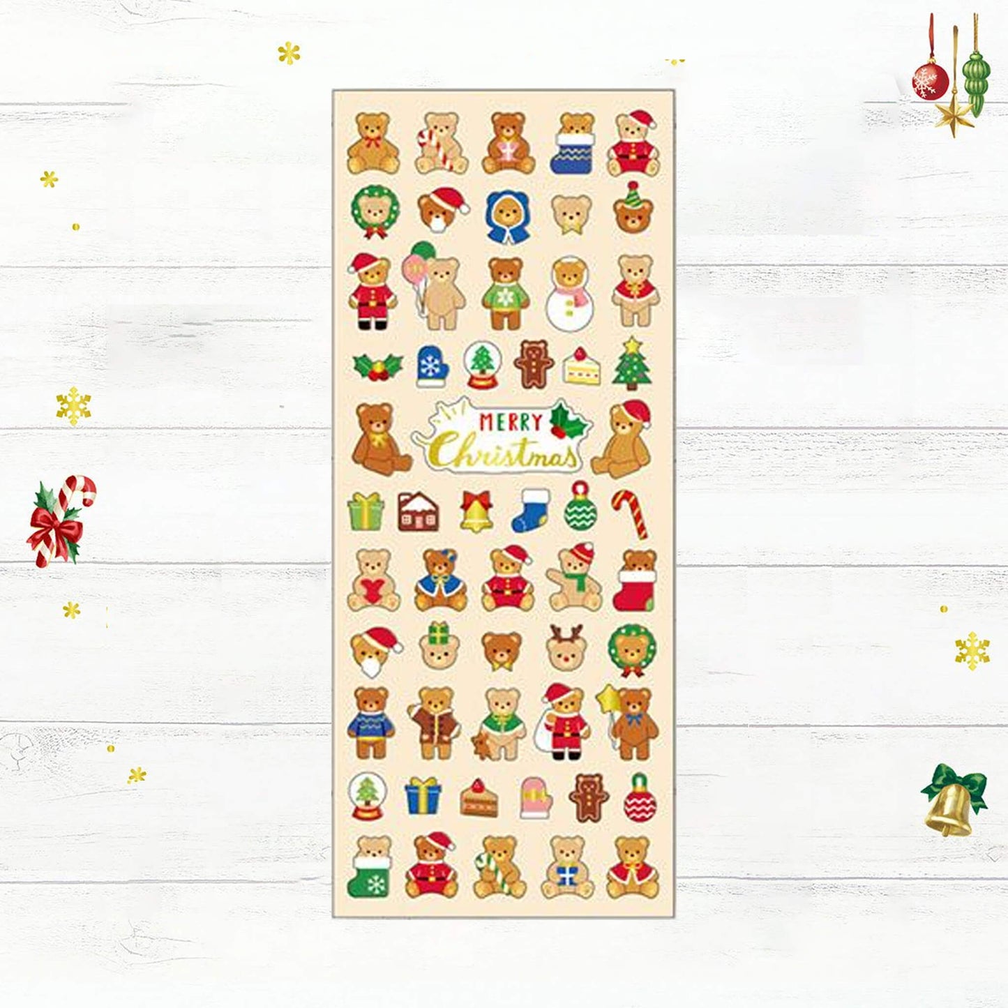 Mind Wave 2025 Winter Selection Foil Sticker - Christmas Bear - Sticker Sheets