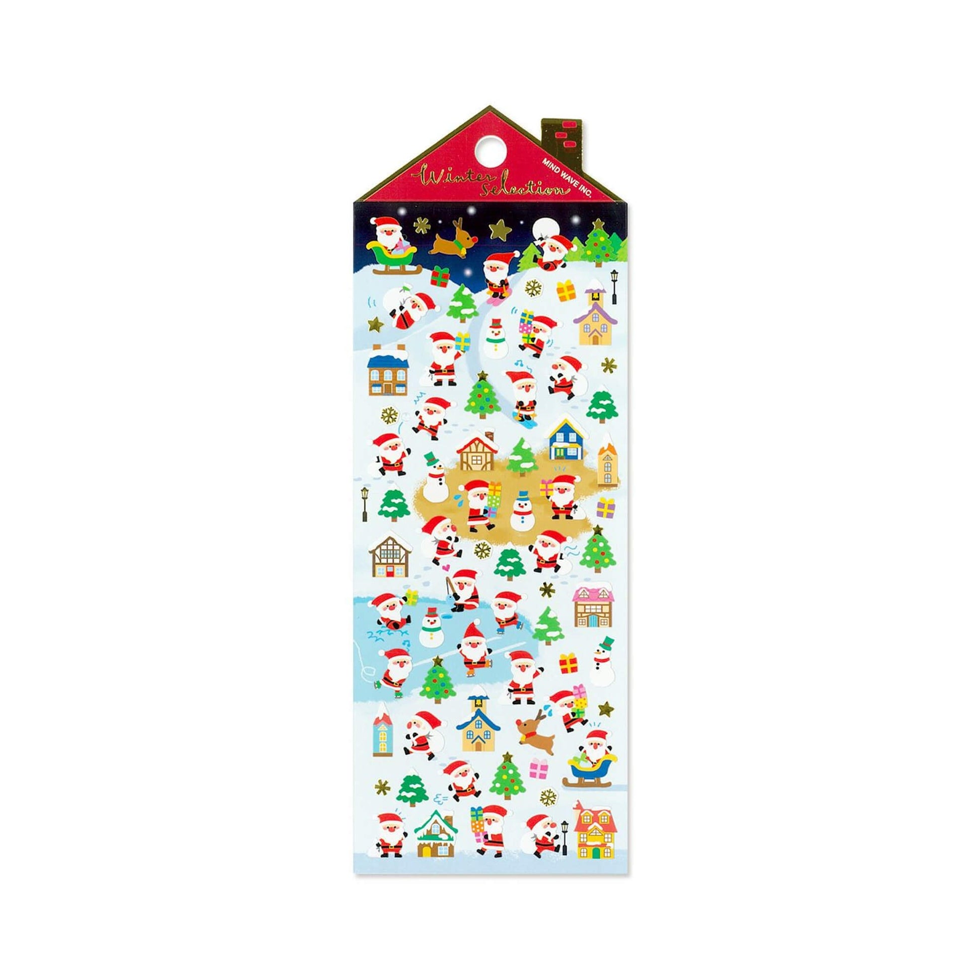Mind Wave 2025 Winter Selection Foil Sticker - Mini Santa Village - Sticker Sheets