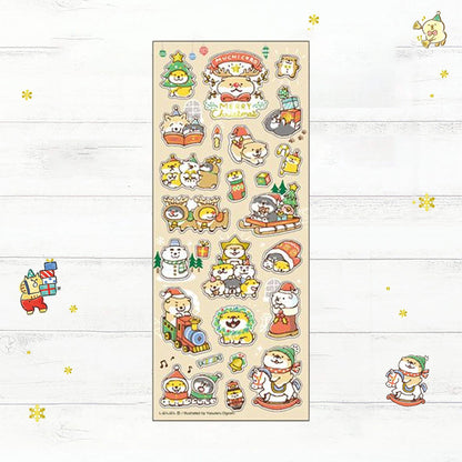 Mind Wave 2025 Winter Selection Foil Washi Sticker - Shibanban Muchikoro Christmas - Sticker Sheets
