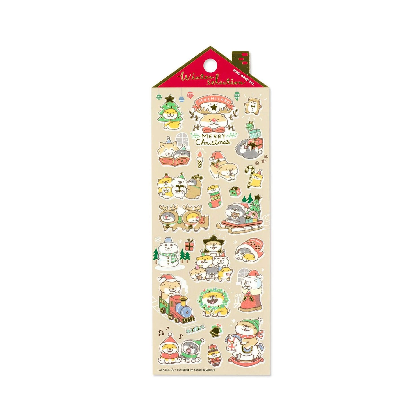 Mind Wave 2025 Winter Selection Foil Washi Sticker - Shibanban Muchikoro Christmas - Sticker Sheets