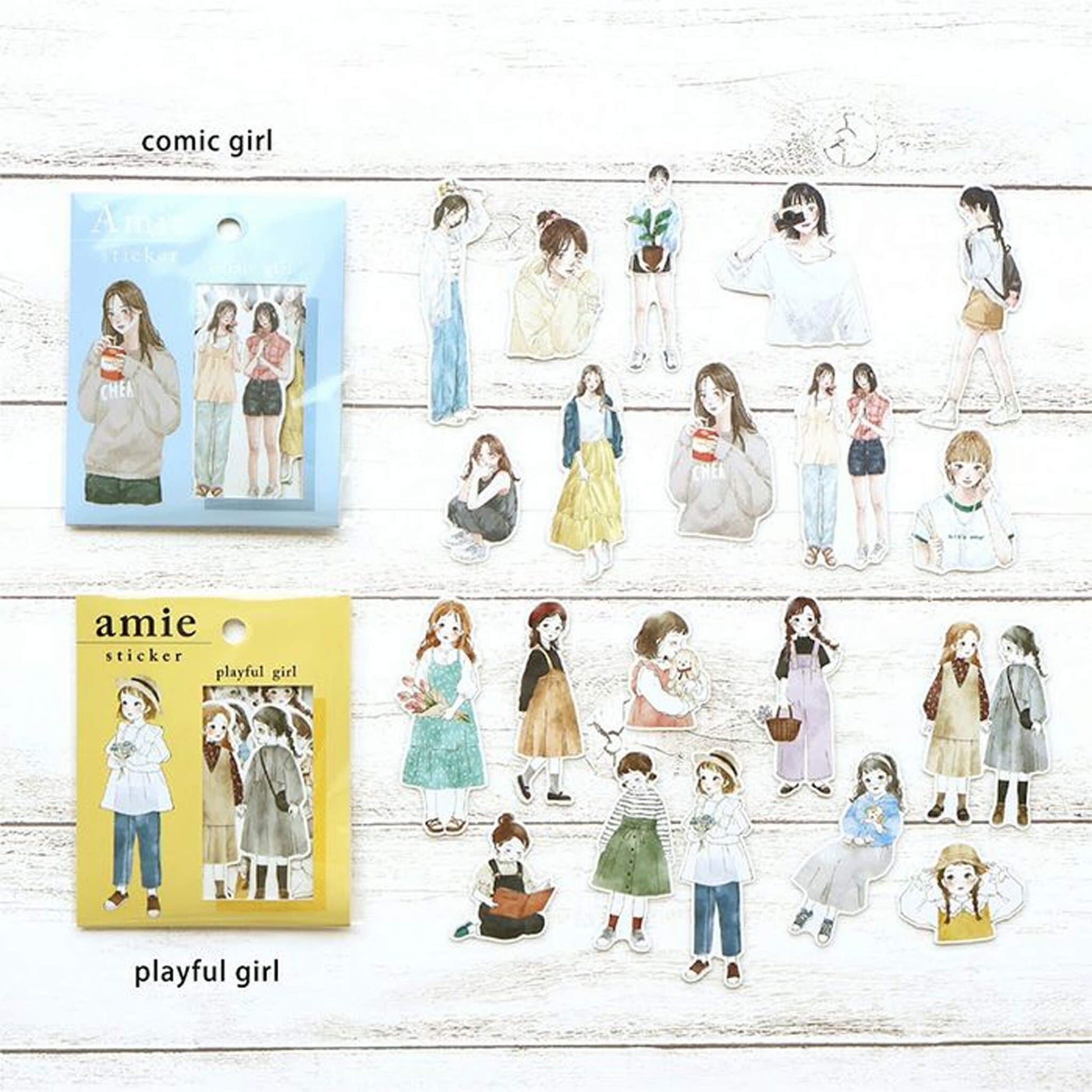 Mind Wave Amie Flake Sticker - Playful Girl - Flake Stickers
