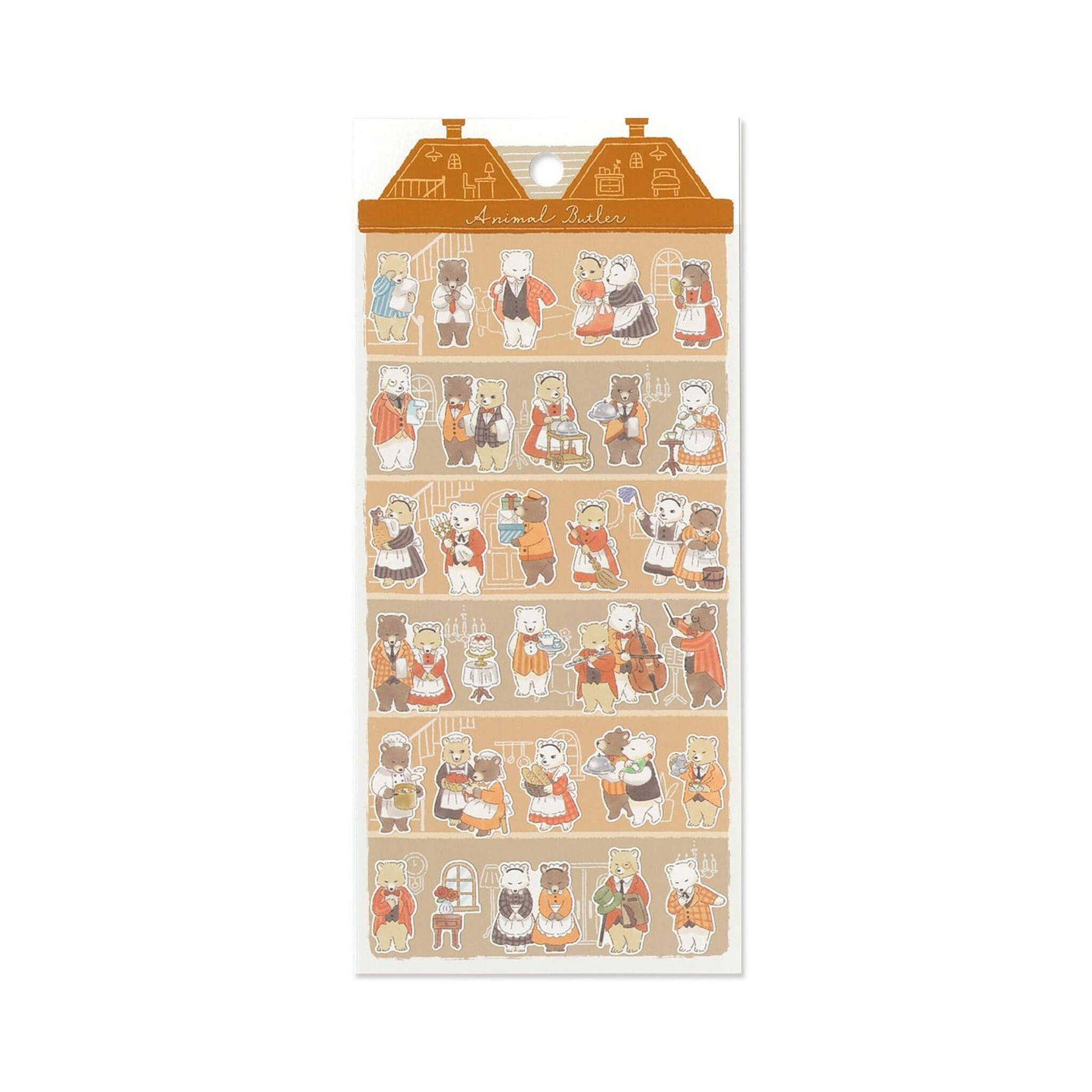 Mind Wave Animal Butler Sticker - Bear - Sticker Sheets