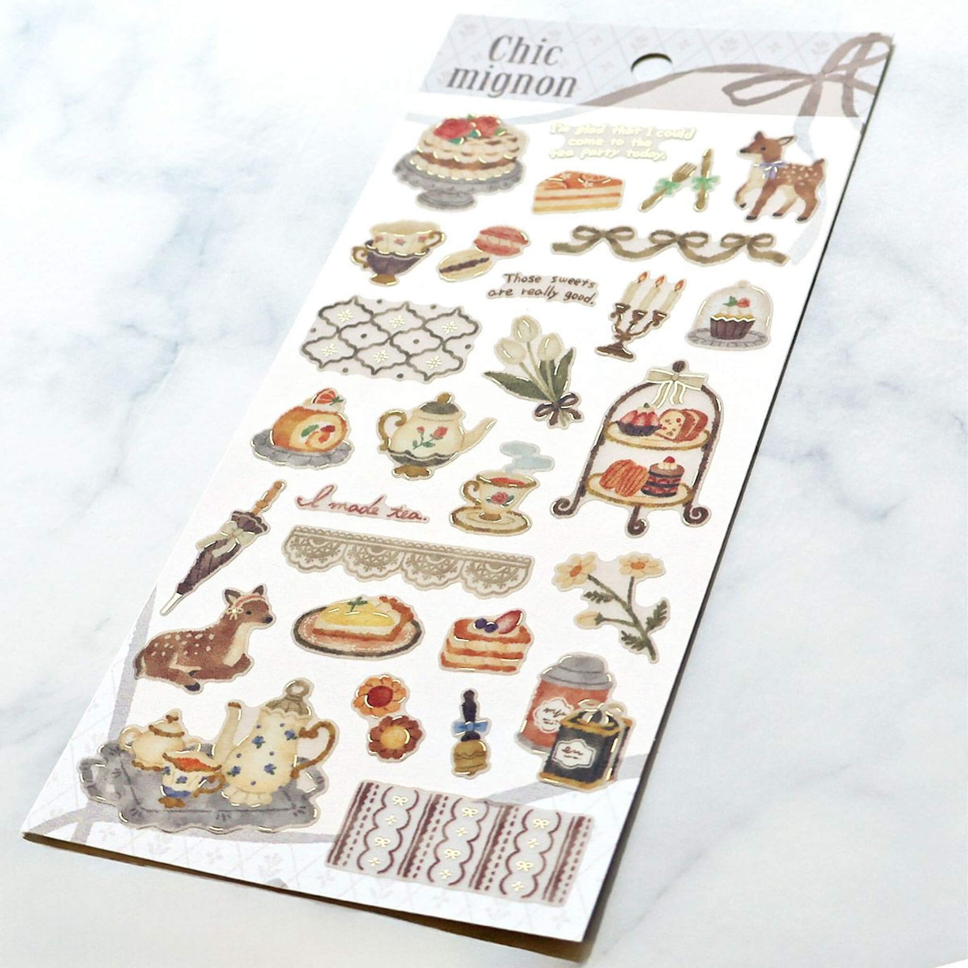 Mind Wave Chic Mignon Sticker - Tea Party - Sticker Sheets