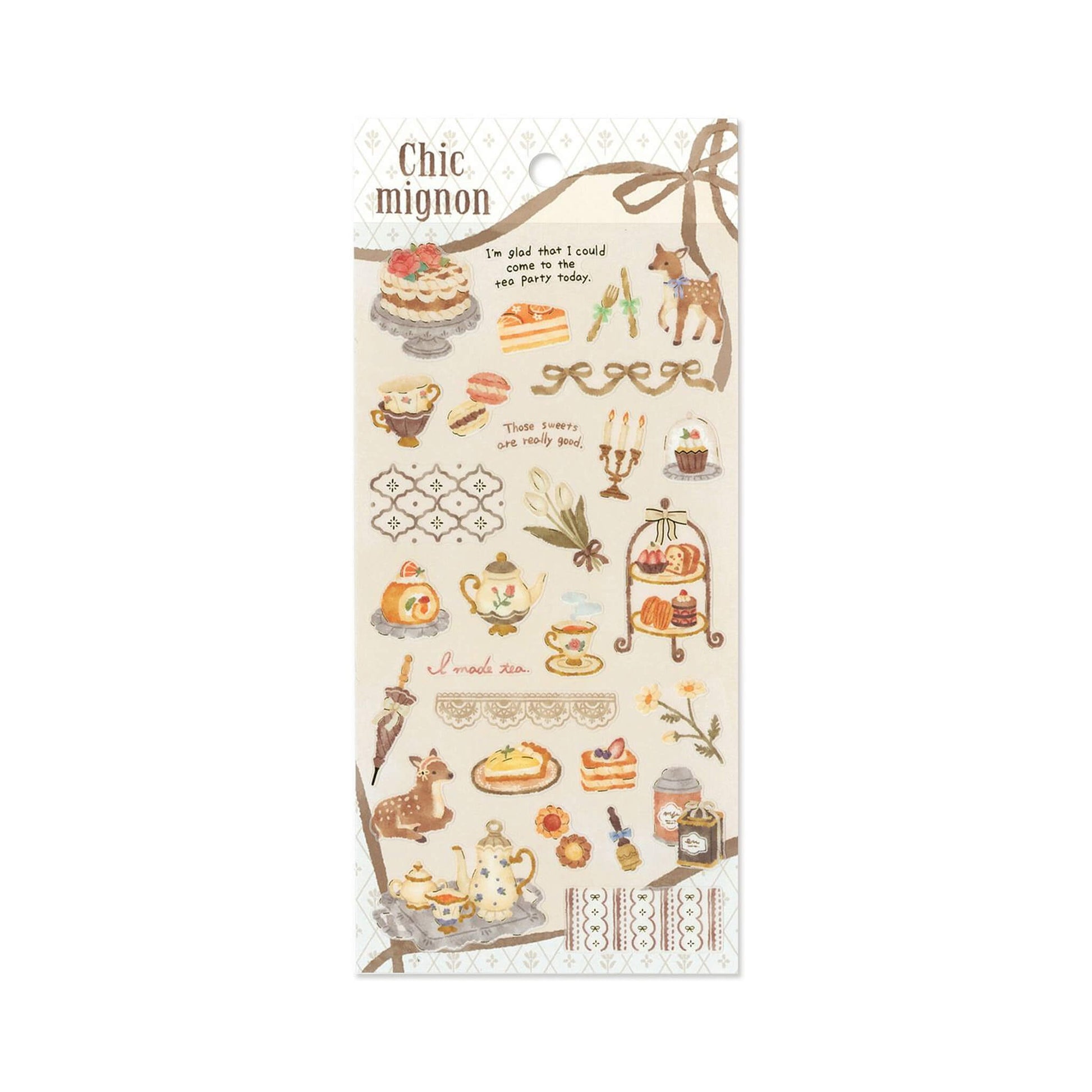 Mind Wave Chic Mignon Sticker - Tea Party - Sticker Sheets