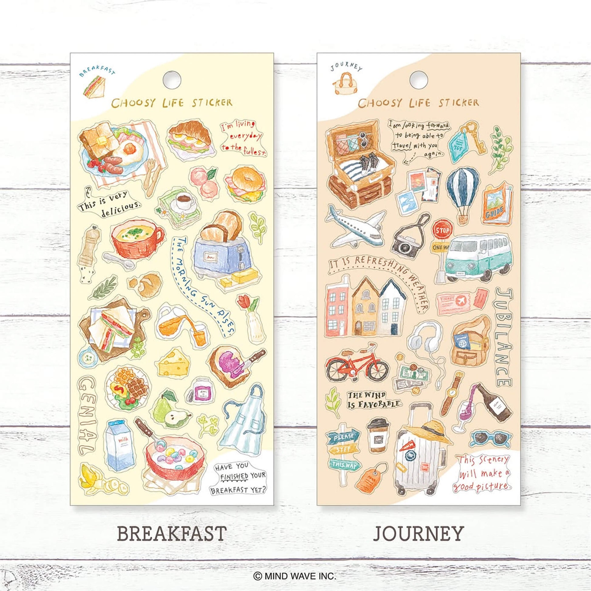 Mind Wave Choosy Life Sticker - Breakfast - Sticker Sheets