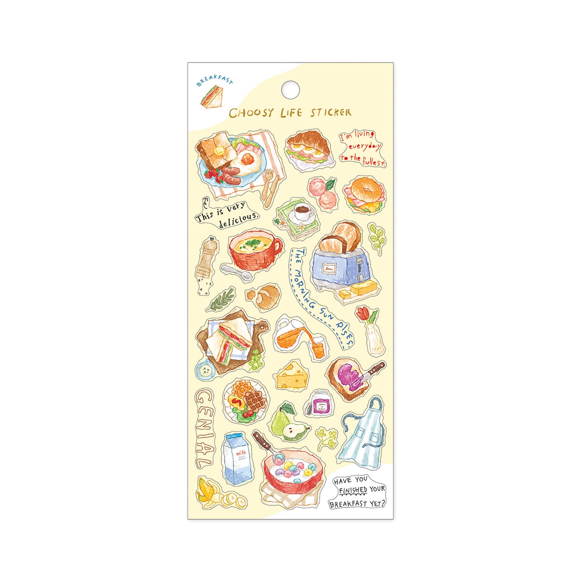 Mind Wave Choosy Life Sticker - Breakfast - Sticker Sheets