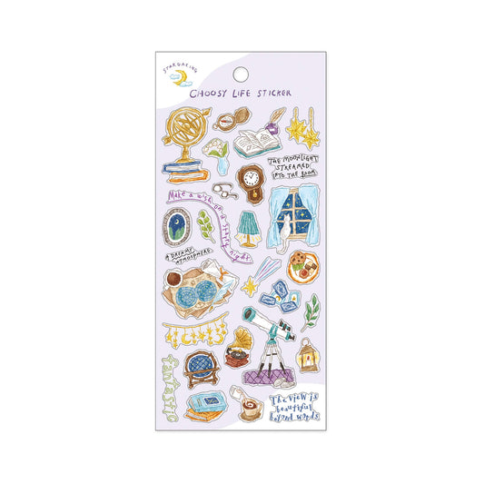 Mind Wave Choosy Life Sticker - Stargazing - Sticker Sheets