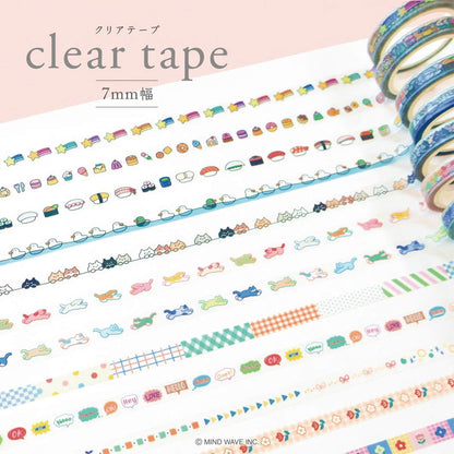 Mind Wave Clear Tape [7mm Width] Pop Color - Decoration - PET Film Tapes