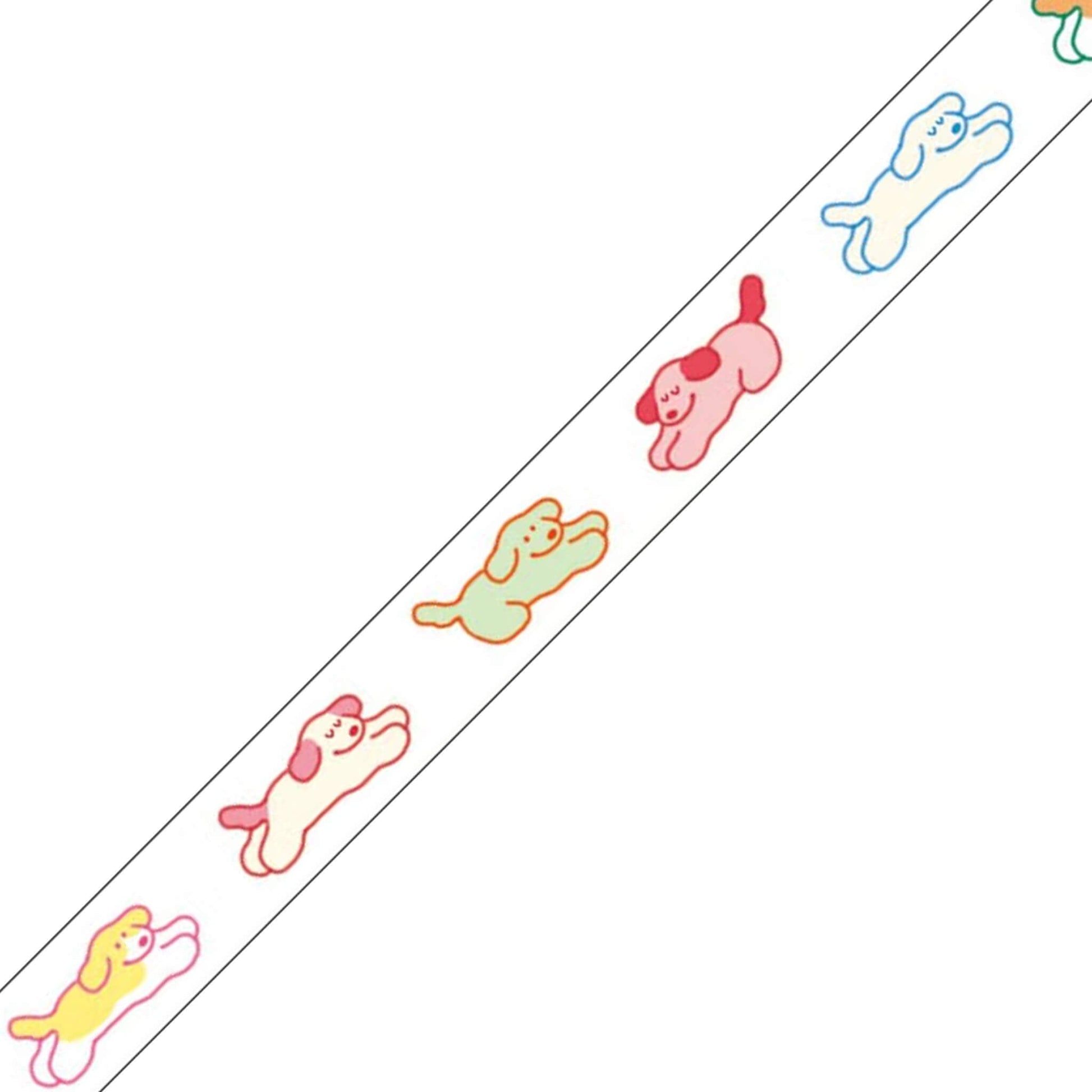 Mind Wave Clear Tape [7mm Width] Pop Color - Dog - PET Film Tapes