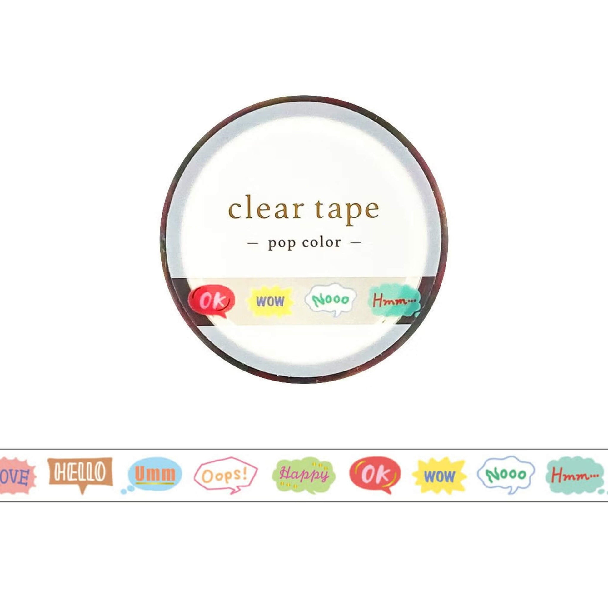 Mind Wave Clear Tape [7mm Width] Pop Color - Speech Bubble - PET Film Tapes
