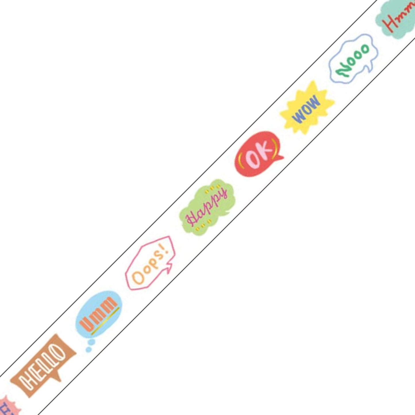 Mind Wave Clear Tape [7mm Width] Pop Color - Speech Bubble - PET Film Tapes