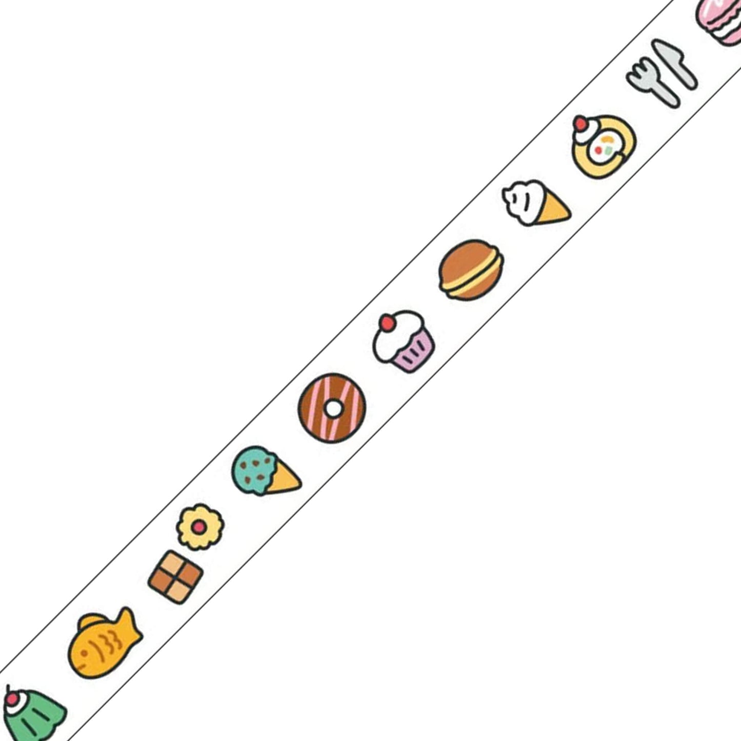 Mind Wave Clear Tape [7mm Width] Pop Icon - Dessert - PET Film Tapes